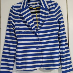 Vintage blue and white strip Gap blazer